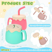 Adore ZEST 2 in 1 Silicone Sip n Snack Sippy Cup with Straw - 180 ml -Grey