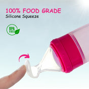Adore Mr.Bear Baby Premium Silicon Squeeze Feeder with Cap & Storage Case- 100ml- Pink