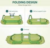 Adore Croco! The Foldable Baby Bath Tub- Super Space Saver - Yellow