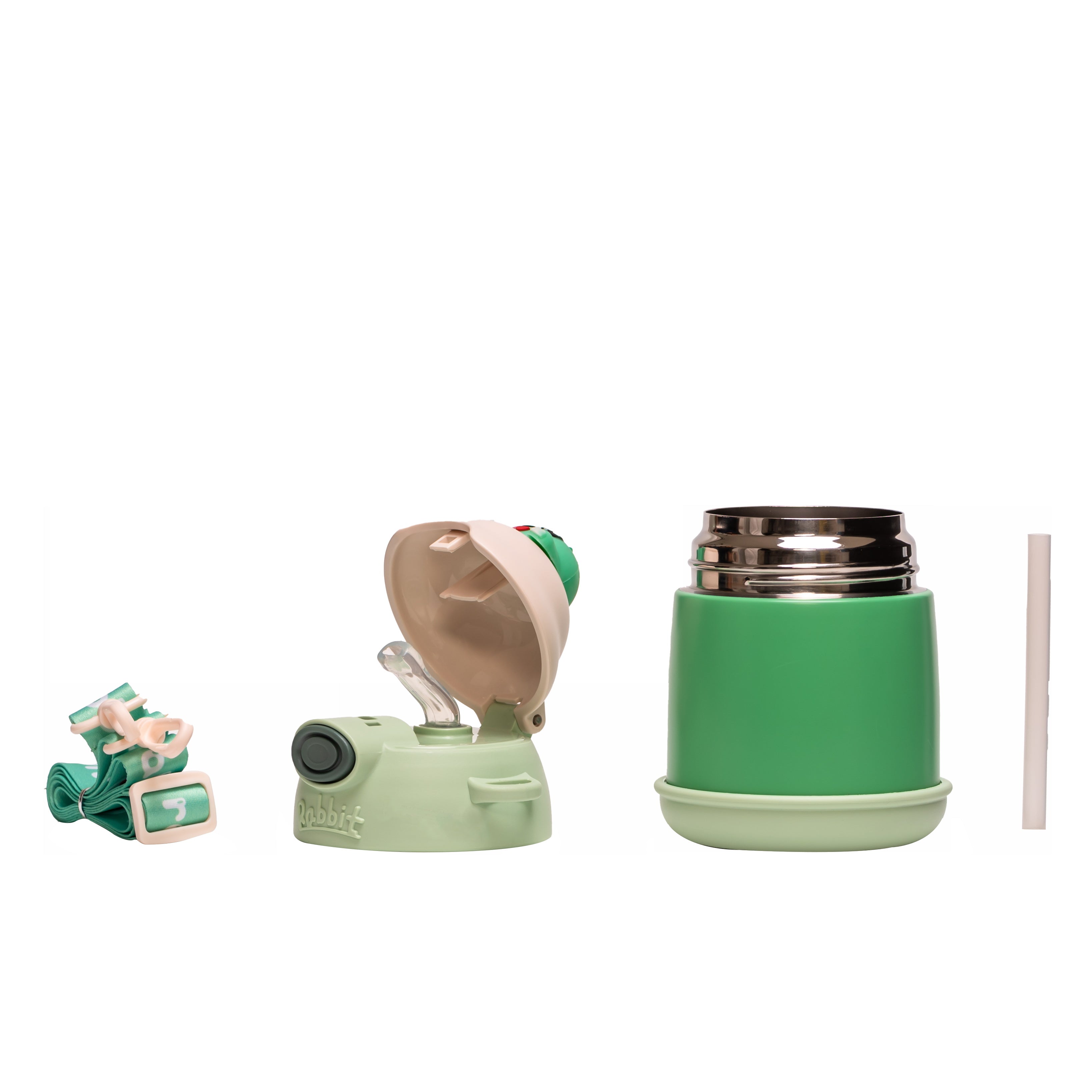 Adore Fire Era Character Hood Vacuum Water Bottle with Strap 500ml - Green