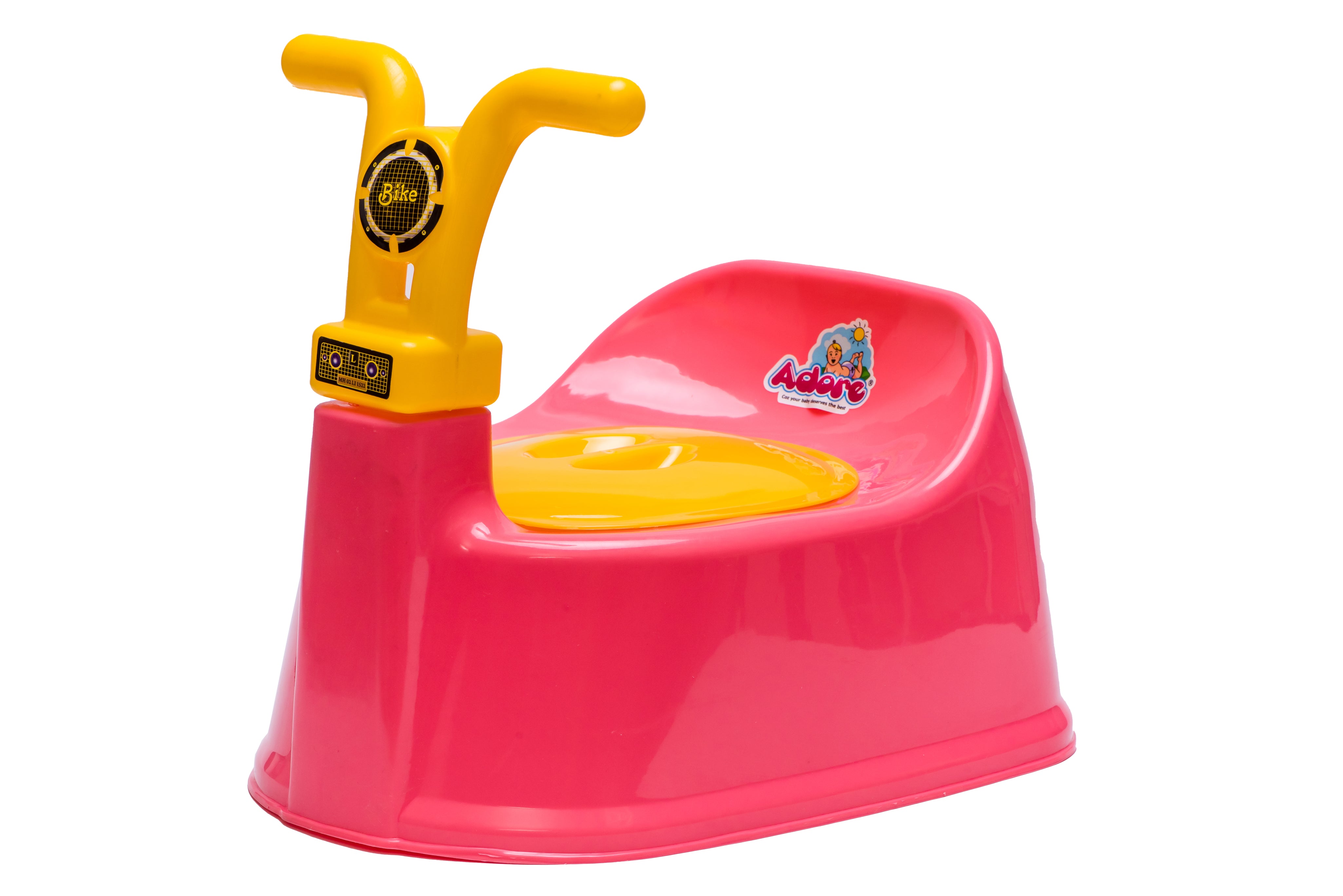 Adore Wroom Baby Potty Trainer Chair with Lid and Handle with Free 1 Potty Liner Bag - Pink