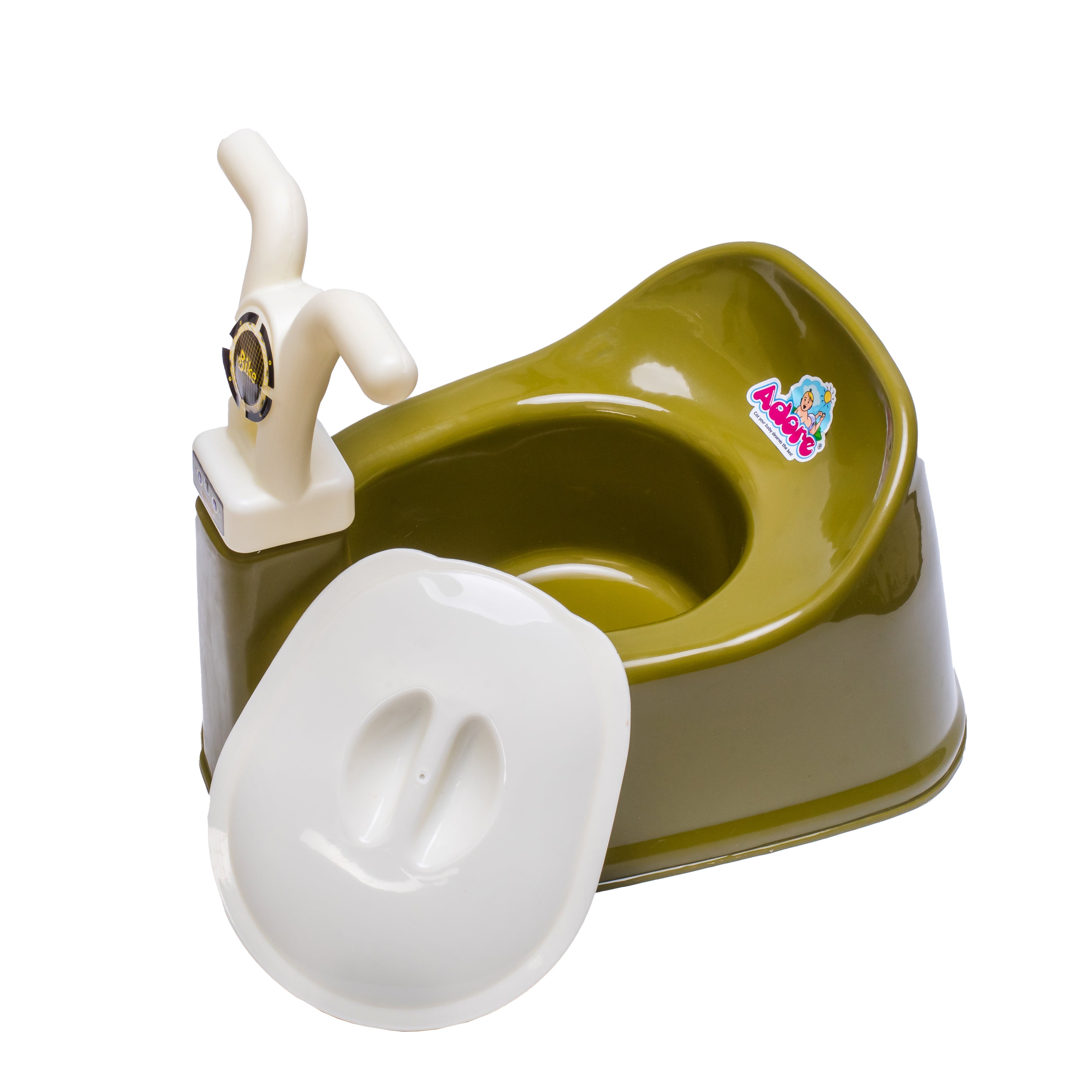Adore Wroom Baby Potty Trainer Chair with Lid and Handle with Free 1 Potty Liner Bag - Green