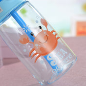 Adore Basics Land Era Straw Sipper Water Bottle with Handle - 500 ml  Blue crab
