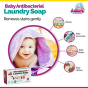 Adore Baby Anti-bacterial Laundry Soap Pack of 12 Pieces - 125 gm Each