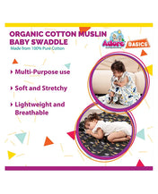 Adore Basics Organic Cotton Muslin Baby Swaddles L 120 x B 120 cm - Automotive