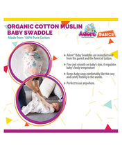 Adore Basics Organic Cotton Muslin Baby Swaddles L 100 x B 100 cm - Dogyy Doo Print