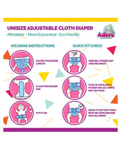 Adore Unisize Adjustable Cloth Diaper With 5 Layered Charcoal Insert Abstract Print - Vehicle Print