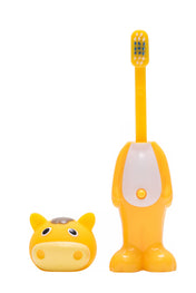 Adore Kids Pop Up Toothbrush with Safety Head Attractive Character - Yellow Cow