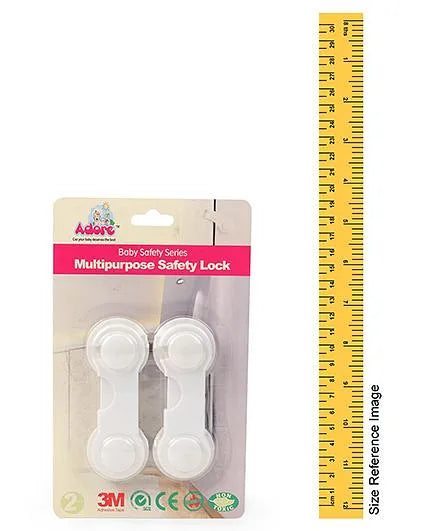Adore Baby Multipurpose Safety Lock Pack Of 4- White