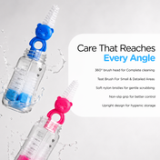 Adore Hola Bear 2 in 1 Bottle Cleaning Brush Kit- Blue