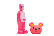 Adore Kids Pop Up Toothbrush with Safety Head Attractive Character - Pink Teddy