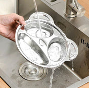 Adore Eatza - The Stainless Steel Feeding Plate with 4 Compartments- Bear