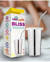 Adore Bliss Stainless Steel Tumbler with Lid, Hole Lid, Straw and Brush Set - 300 ml Plain