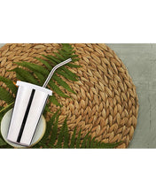 Adore Bliss Stainless Steel Tumbler with Lid, Hole Lid, Straw and Brush Set - 300 ml Plain