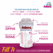 Adore Fill It! Milk Powder Storage Bag - Pack of 12