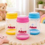 Adore Ahoy Breast Milk Storage Bottles 150ml Each Capacity Pack of 3 - Multicolor