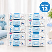 Adore Baby Paani Wipes - 99.9% Pure Water Wipes - FDA Approved- Dermatologically Tested - Goodness of Aloevera- Unscented- Pack of 72n Wipes* 12 Wipes