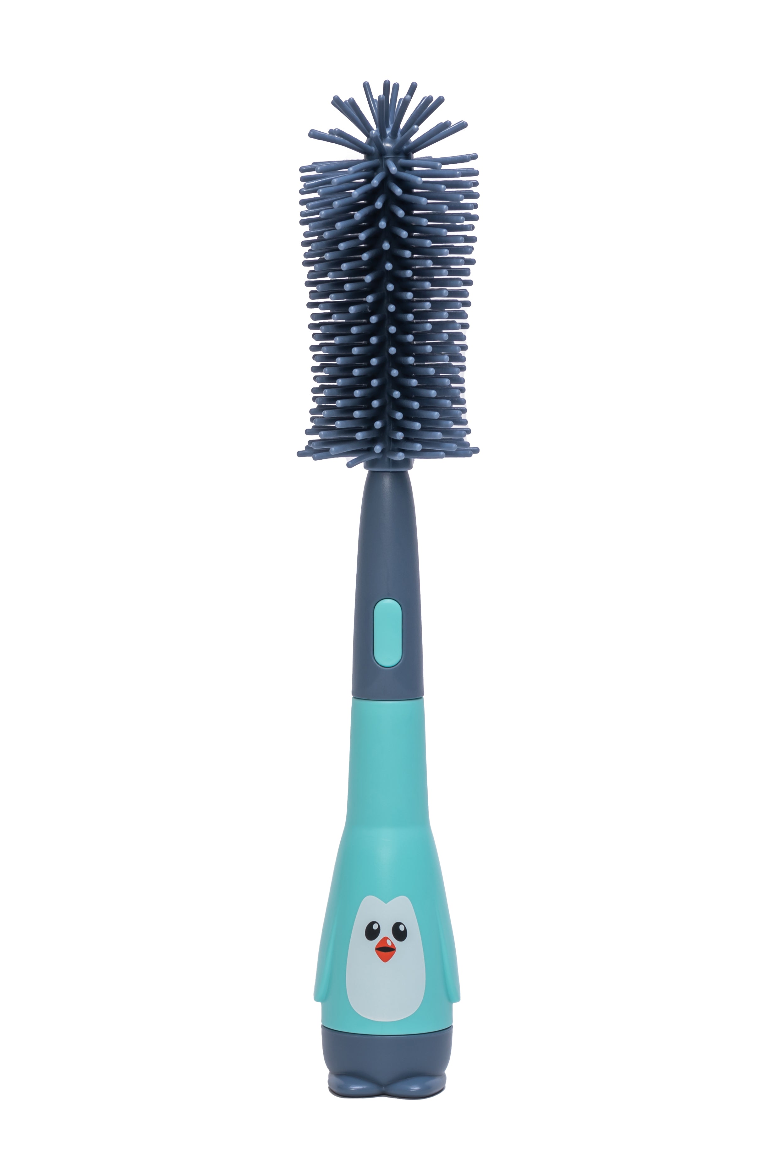 Adore Li'l Penguin 3 in 1 Silicone Scratch Free Bottle Cleaning Brush Kit - Blue