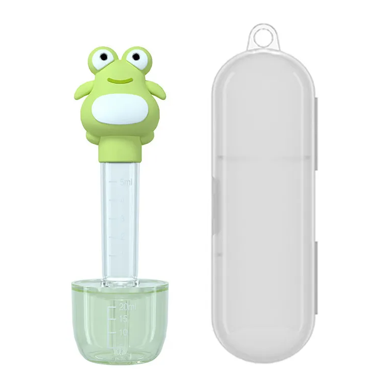 Adore Froggie Medicine Feeder with Measuring Cup - 20 ml - Green