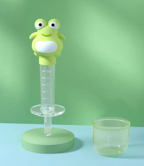 Adore Froggie Medicine Feeder with Measuring Cup - 20 ml - Green