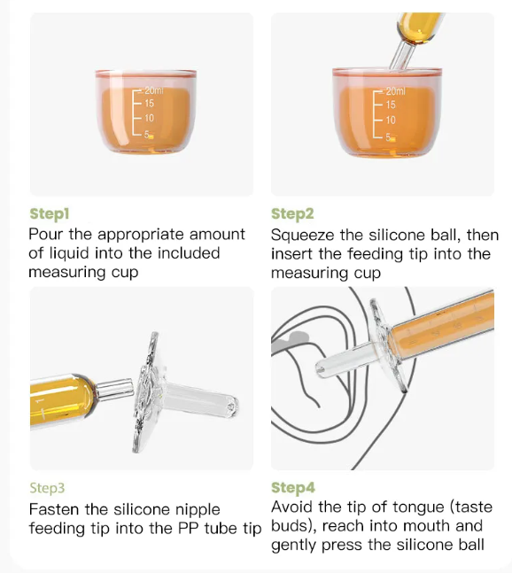 Adore Froggie Medicine Feeder with Measuring Cup - 20 ml - Pink