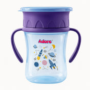 Adore Magic 360 Degree Spill Proof Sipper Cup with Handle 240 ml- Blue