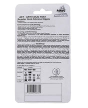 Adore ACT Anti Colic Teat Premium Matte Finish Narrow Neck Silicone Nipple - Pack of 2 -Slow