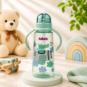 Adore Bling Straw Sipper with Handle & Retractable Head - 270 ml- Green