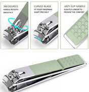 Adore KAMIKAZE! 12 pc Pedicure ,Manicure & Ear Cleaning set with case - Green