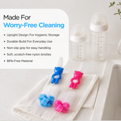 Adore Hola Bear 2 in 1 Bottle Cleaning Brush Kit- Blue