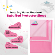 Adore Insta Dry Water Absorbent Baby Bed Protector Sheet - Small - 50*70cm - PINK
