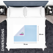 Adore Insta Dry Water Absorbent Baby Bed Protector Sheet - Small - 50*70cm - BLUE