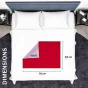 Adore Insta Dry Water Absorbent Baby Bed Protector Sheet - Small - 50*70cm - MAROON