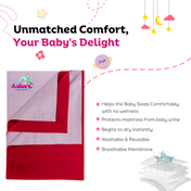 Adore Insta Dry Water Absorbent Baby Bed Protector Sheet - Small - 50*70cm - MAROON