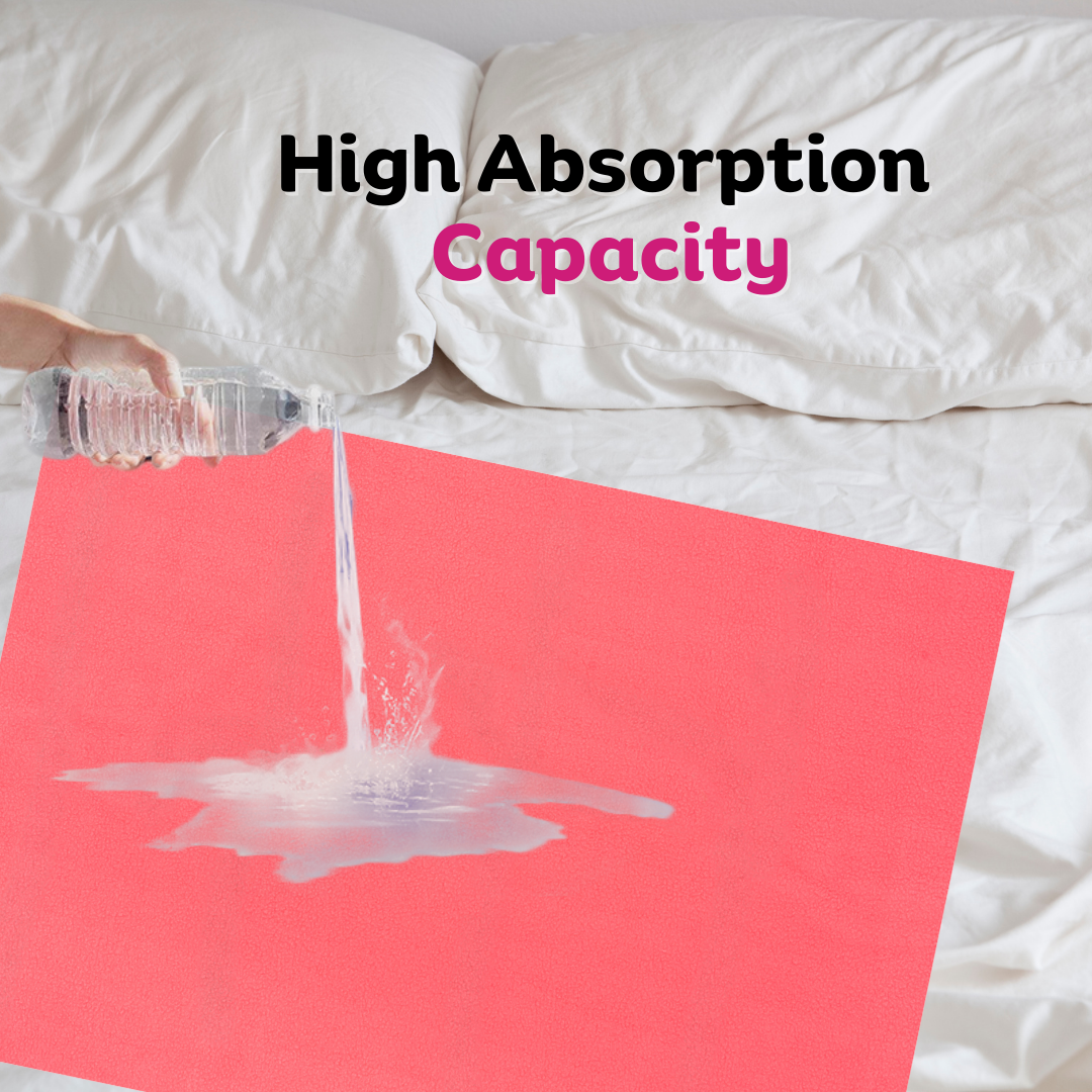 Adore Insta Dry Water Absorbent Baby Bed Protector Sheet - Small - 50*70cm - ROSEMARY