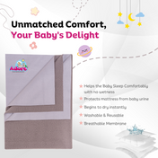 Adore Insta Dry Water Absorbent Baby Bed Protector Sheet - Small - 50*70cm - SMOKE GREY