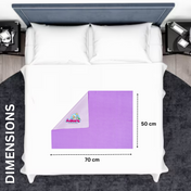 Adore Insta Dry Water Absorbent Baby Bed Protector Sheet - Small - 50*70cm - LILAC