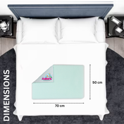 Adore Insta Dry Water Absorbent Baby Bed Protector Sheet - Small - 50*70cm - SEA GREEN