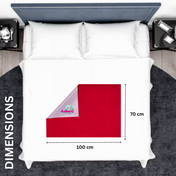 Adore Insta Dry Water Absorbent Baby Bed Protector Sheet - Medium - 70*100cm -MAROON