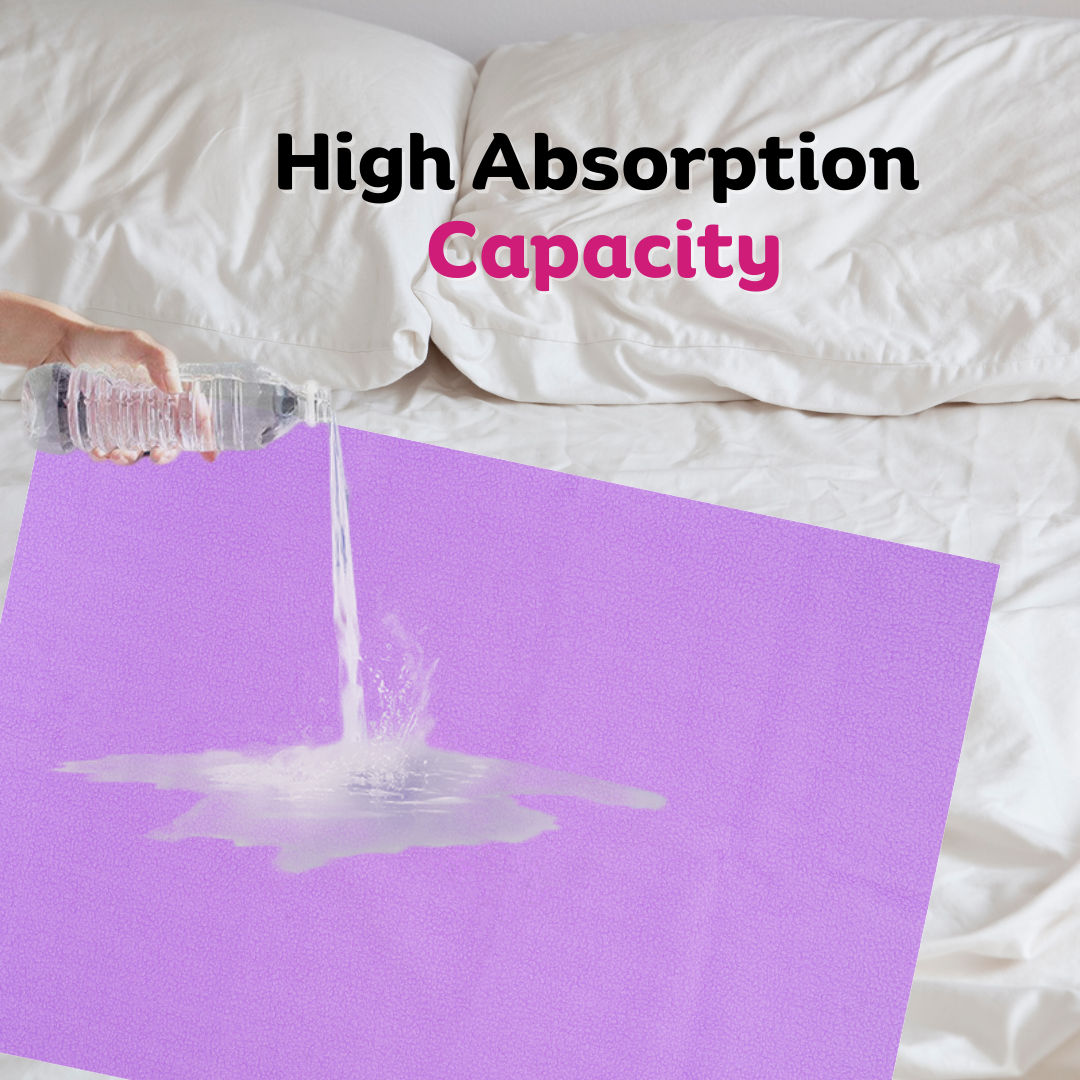 Adore Insta Dry Water Absorbent Baby Bed Protector Sheet - Medium - 70*100cm -LILAC