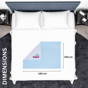 Adore Insta Dry Water Absorbent Baby Bed Protector Sheet - Large - 100*140cm -BLUE