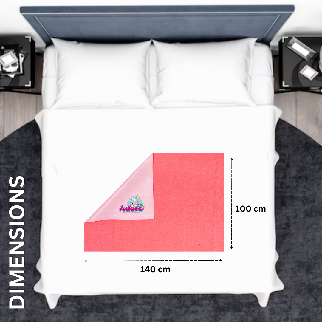 Adore Insta Dry Water Absorbent Baby Bed Protector Sheet - Large - 100*140cm -ROSEMARY