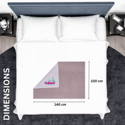 Adore Insta Dry Water Absorbent Baby Bed Protector Sheet - Large - 100*140cm -SMOKE GREY