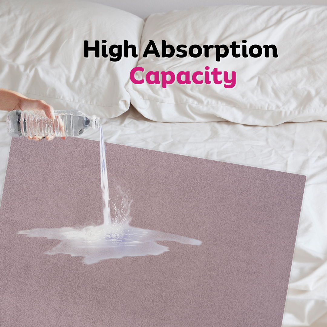 Adore Insta Dry Water Absorbent Baby Bed Protector Sheet - Large - 100*140cm -SMOKE GREY