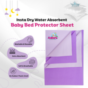 Adore Insta Dry Water Absorbent Baby Bed Protector Sheet - Large - 100*140cm -LILAC