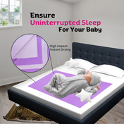Adore Insta Dry Water Absorbent Baby Bed Protector Sheet - Large - 100*140cm -LILAC