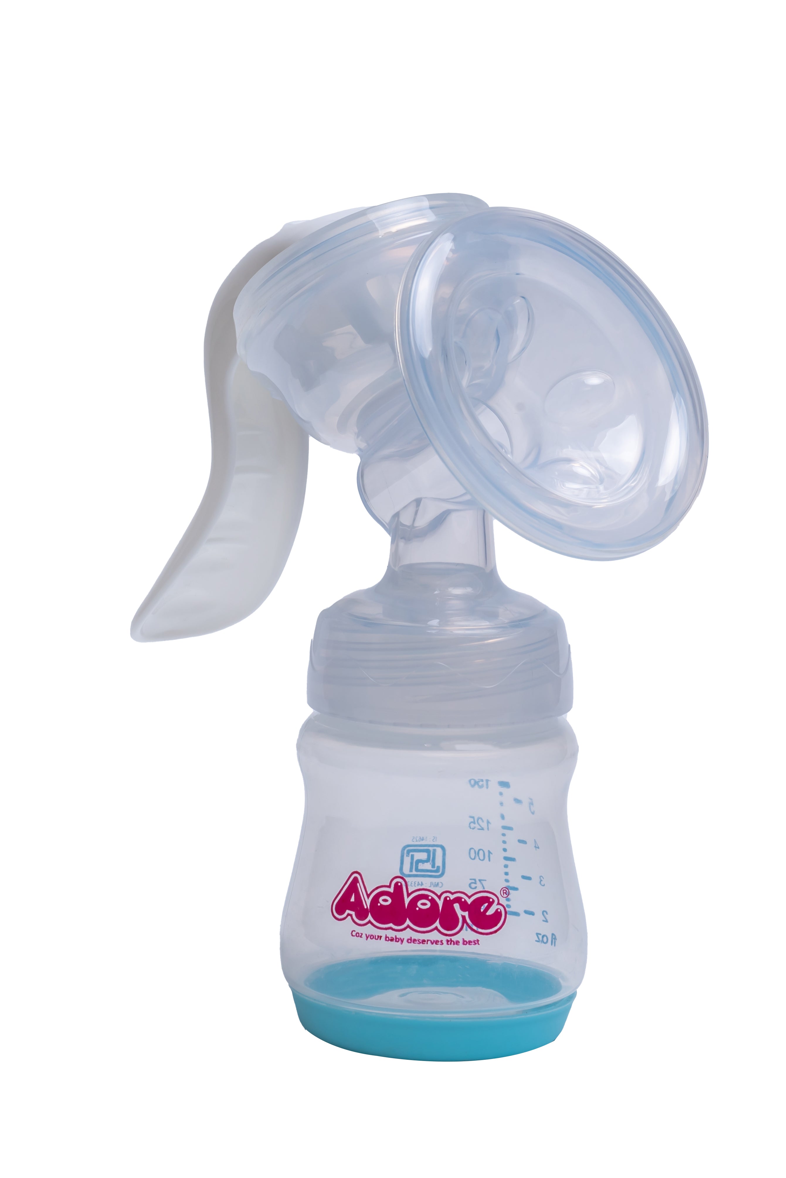 Adore Wowsome 3 Stage Manual Breast Pump with Feeding Bottle - Blue