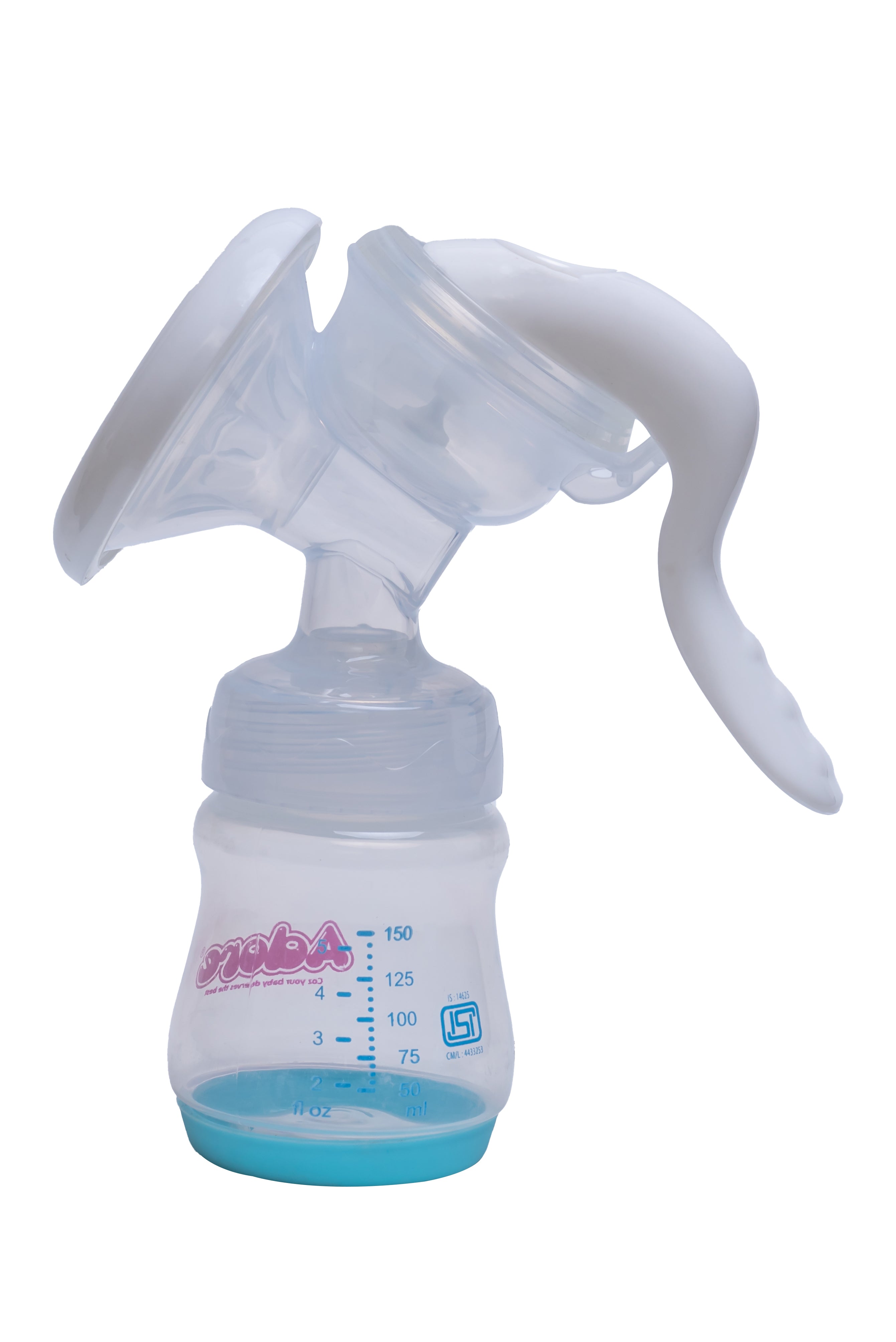 Adore Wowsome 3 Stage Manual Breast Pump with Feeding Bottle - Blue