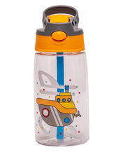 Adore Basics Land Era Straw Sipper Water Bottle with Handle - 500 ml Orange Ship
