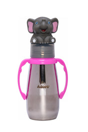 Adore Neomaxx! 2 in 1 Characterhood Stainless Steel Feeding Bottle 300ml - Elephant
